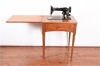 Antique Singer Sewing Machine Model 15 & Table