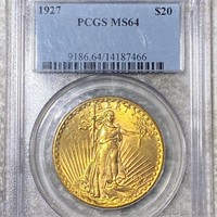 1927 $20 Gold Double Eagle PCGS - MS64