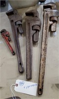 TOOLS 4 old plumbers pipe wrenches Ridgid Fuller