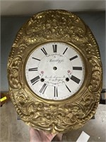 ANTIQUE JOACHIM BAILLY FRENCH CLOCK WALL MOUNT