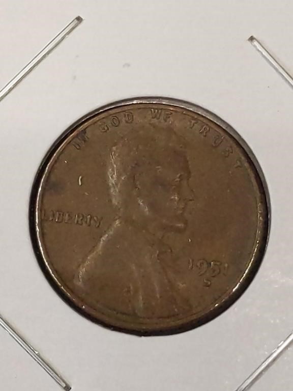 US coins 1951 penny