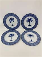 Basic Porcelana Palm Tree Plate Set