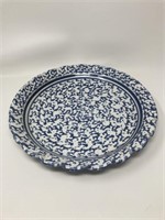 Concentric Circle Spongeware Plate Platter