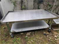 ROLLING S/S GRILL STAND 60" X 30" X 24" TALL