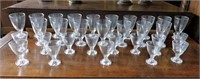 Candlewick Glass Wine and Cordial Stems.