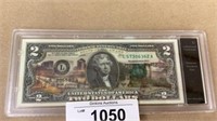 Delaware state hood, two dollar uncirculated note