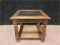 End Table With Glass Insert