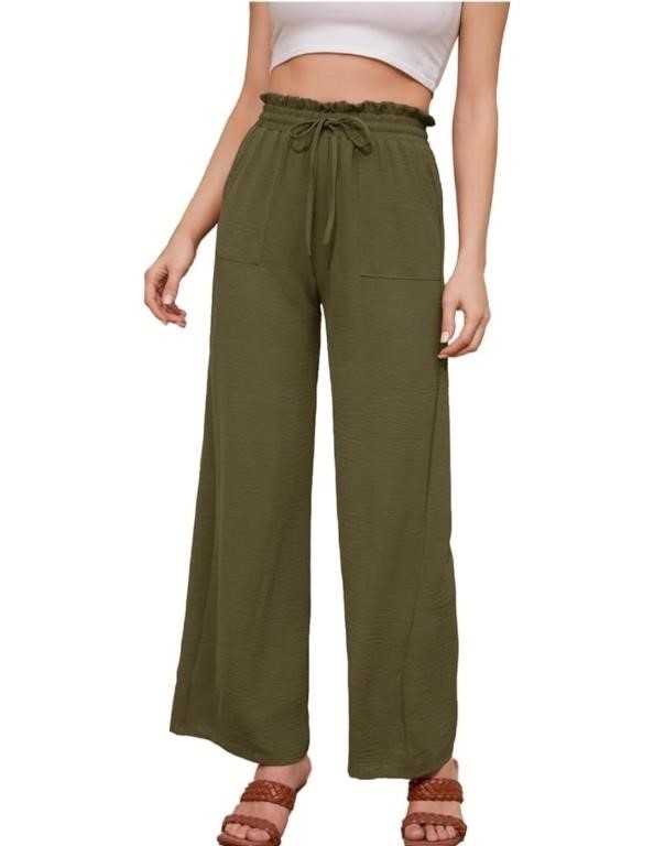 Size Medium Rasutina Women Wide Leg Pants High