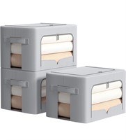 3 Pack Clothes Storage Organizer Bins