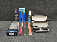 Eye Glass Cleaner, Medicine Droppers and Glasses