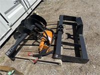 Unused 2023 Skid Steer Auger Drive & Bit