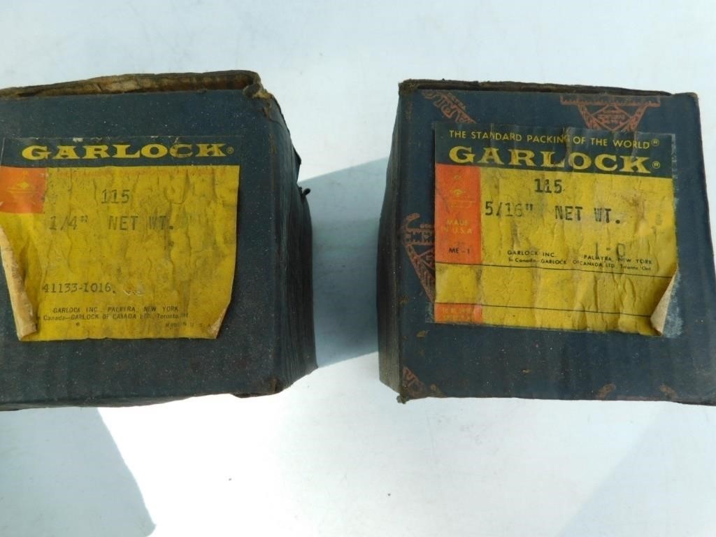 2 partial boxes of Garlock, 1/4" & 5/16".