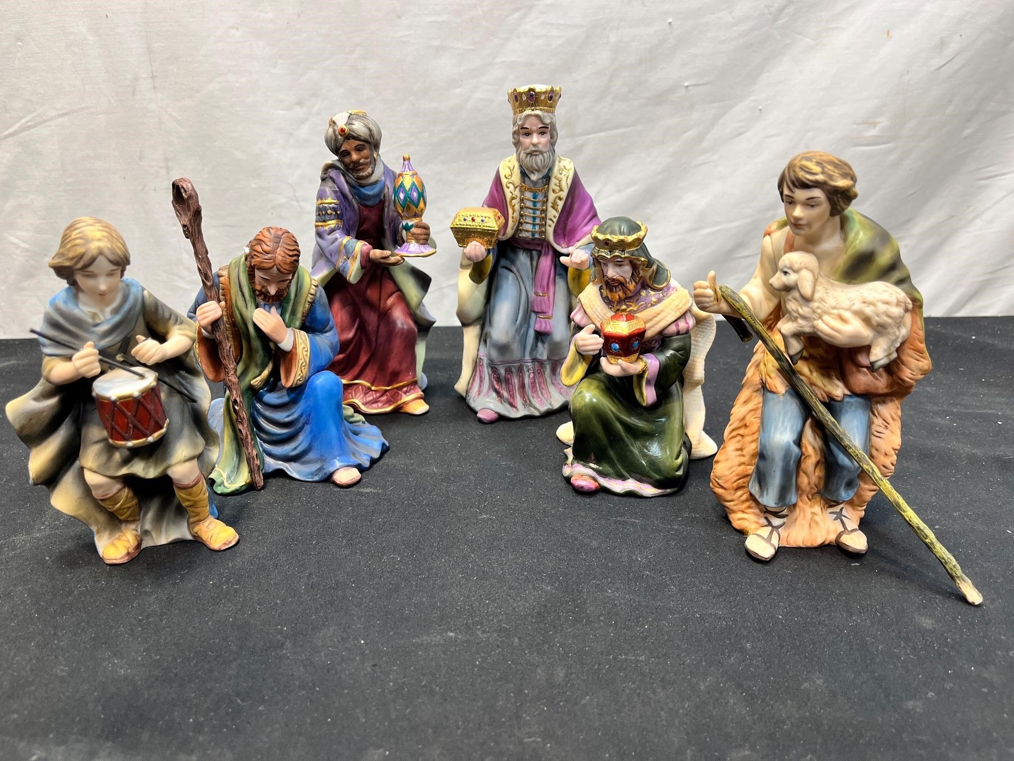 Complete Light-Up Nativity Set; Thomas Kinkade