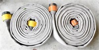 (2) Lengths of fire hose with 3" diameter,