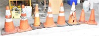 8 Traffic/hazard cones, assorted size
