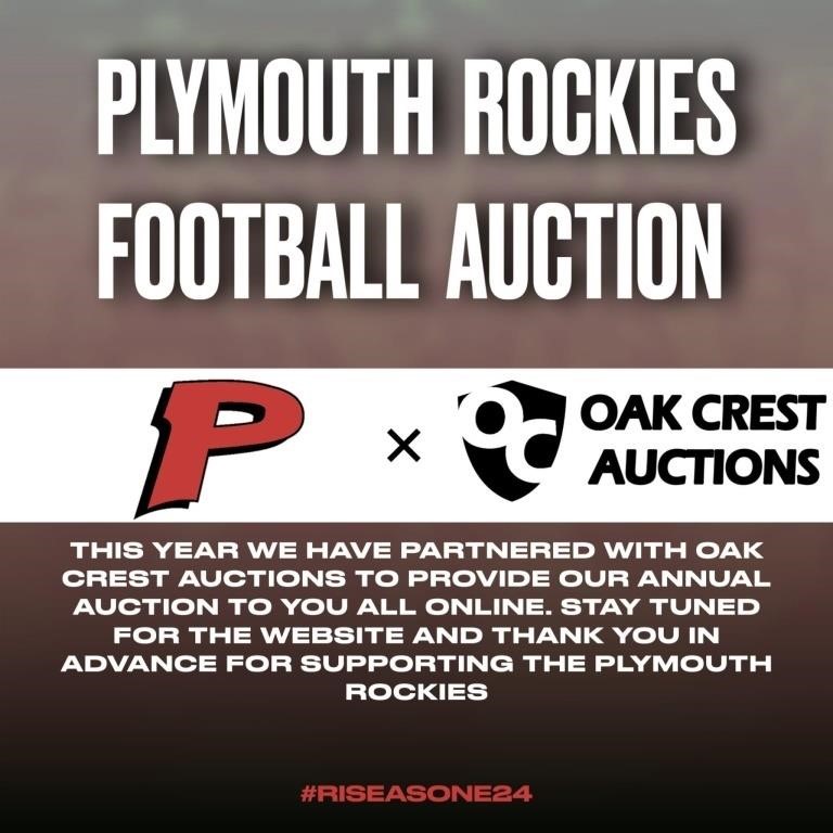 PLYMOUTH ROCKIES FOOTBALL AUCTION