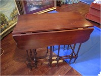 wooden folding side table
