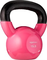 Amazon Basics Vinyl Coated Cast Iron Kettlebell