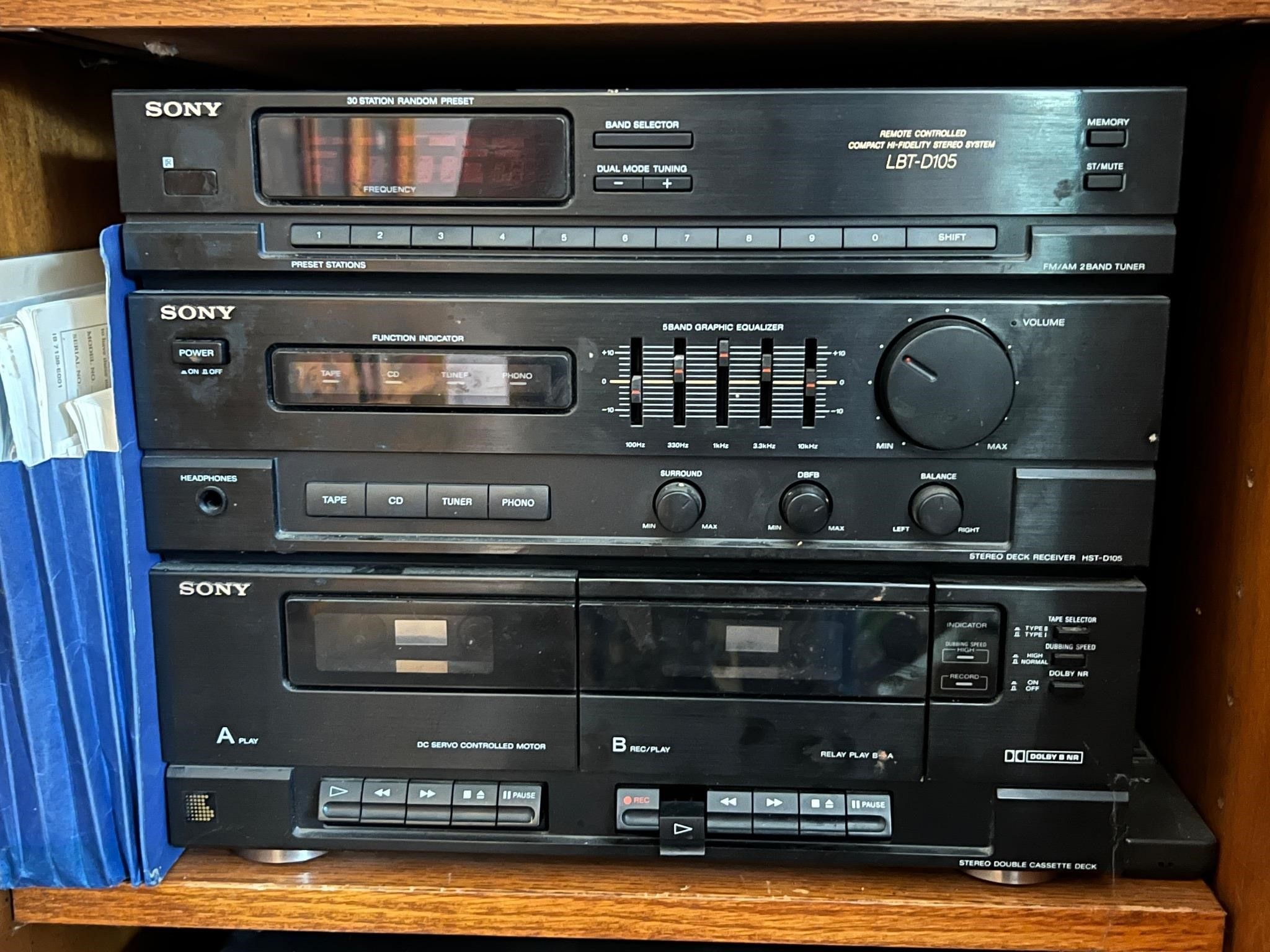 Sony LBT-D105 Stereo System Tape Deck
