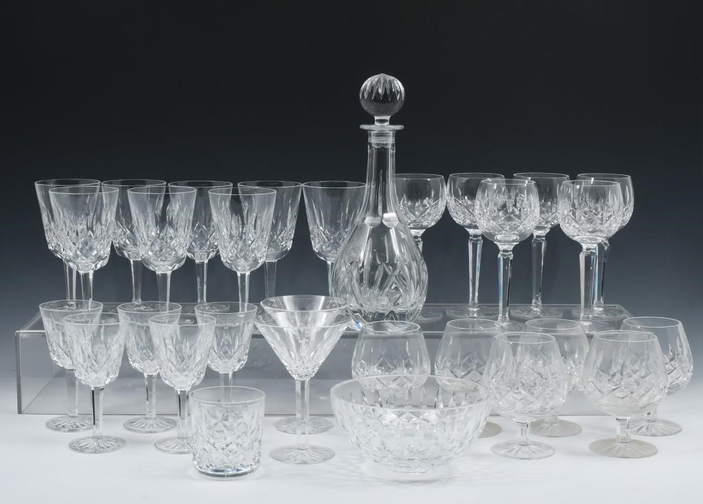30 PC. WATERFORD LISMORE CRYSTAL COLLECTION