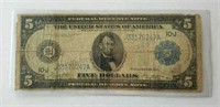 1914 $5 Federal Reserve Large Note