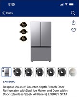 Bespoke counter depth French door refrigerator