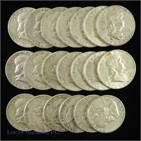 Roll of Silver Franklin Half Dollars (20)