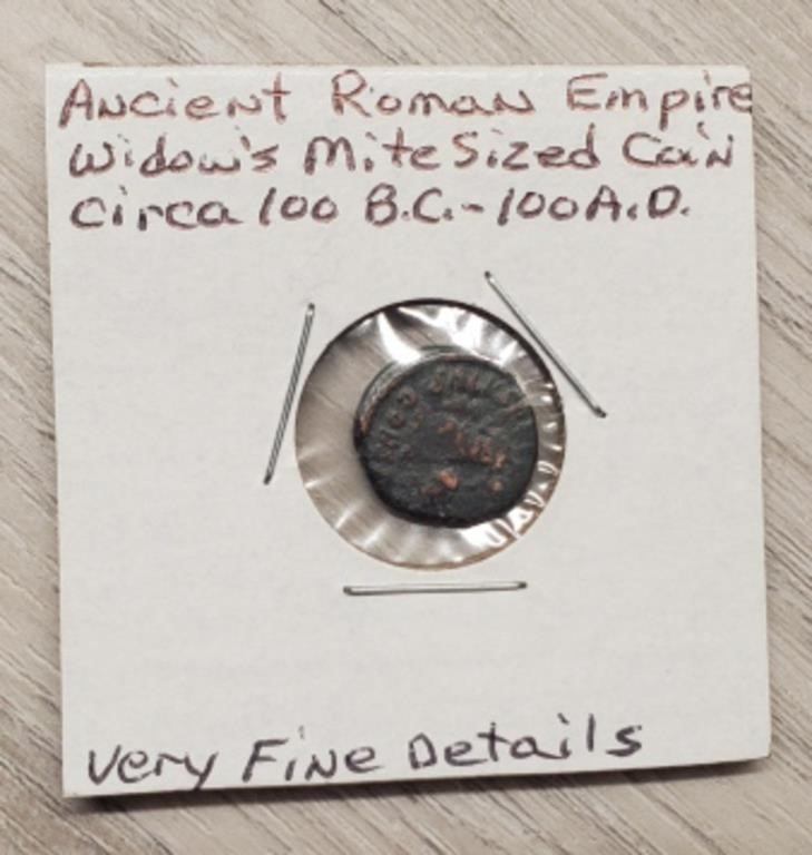 Ancient Roman Empire Widows Mite Circa 100BC-100AD