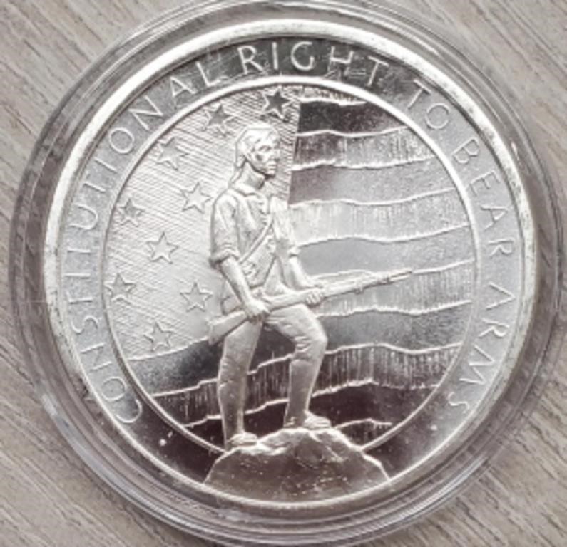 1 oz Silver 2nd Amendment Right to Bear Arms Round