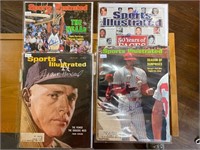 4 Signed Sports Illustrated Magazines.