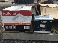 NEW IN BOXES - NUTONE FAN & HALO LIGHT