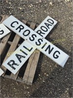 TWO PIECE "RAILROAD CROSSING" SIGN