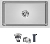 STAINLESS STEEL XL SINK 18x28IN WITH FAUCET CUT