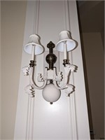 3 Pc. Wall Candlestick Style Sconce w/ Shades