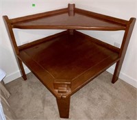 Large Brutalist Design MCM Drexel Corner Table in