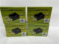 Lot of 4 Monoprice Digital to Analog Convertors