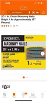 Fluted masonry nails