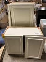 Mix of White Cabinets with Shelving x 2Pcs
