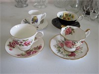 K-571 Lot of Queen Anne Cups & Saucers