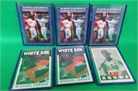 3x Michael Jordan Baseball Cards + Ken Griffey Jr.