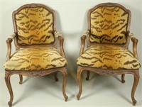 PAIR OF FRENCH STYLE ARMCHAIRS