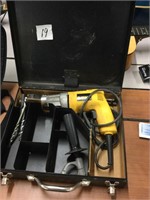 Corded DeWalt drill with extras