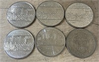 6 Canadian $1 Coins (1982 & 1986)
