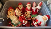 One tub lot of vintage Santa Claus is, two blow