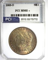 1883-O Morgan PCI MS65+ Soft Toning