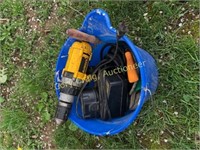 Dewalt cordless drill with charger and misc.