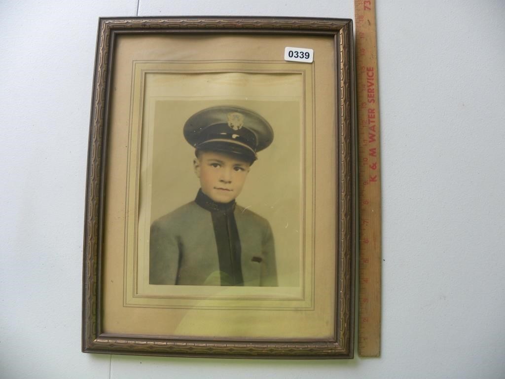 Framed young military man