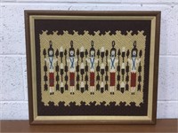 Framed NA Style Textile Wall Decor - 20" x 17.5"