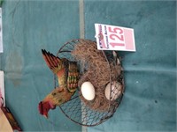 Rooster Basket w/ Eggs