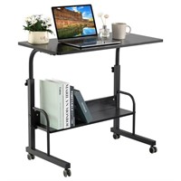 SIDUCAL Mobile Side Table Mobile Laptop Desk Cart